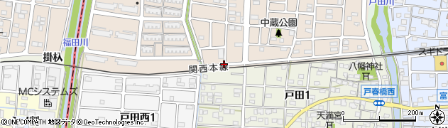 愛知県名古屋市中川区富田町大字戸田西蔵周辺の地図