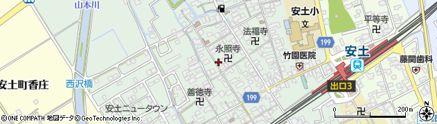 滋賀県近江八幡市安土町常楽寺807周辺の地図