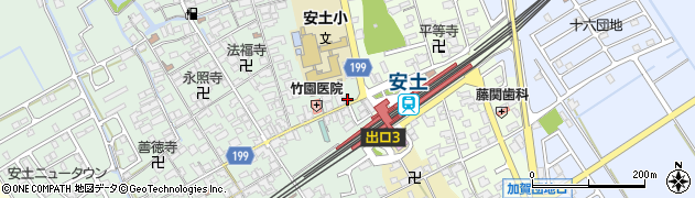 滋賀県近江八幡市安土町常楽寺420周辺の地図