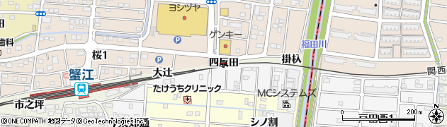愛知県蟹江町（海部郡）今（四反田）周辺の地図
