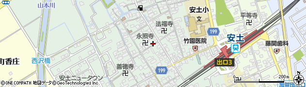 滋賀県近江八幡市安土町常楽寺821周辺の地図