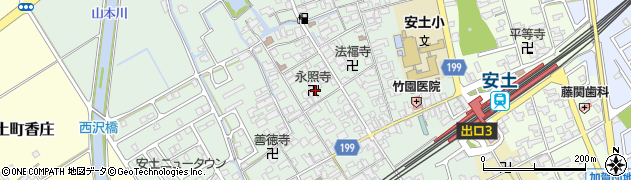 滋賀県近江八幡市安土町常楽寺819周辺の地図