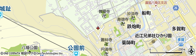滋賀県近江八幡市多賀町周辺の地図