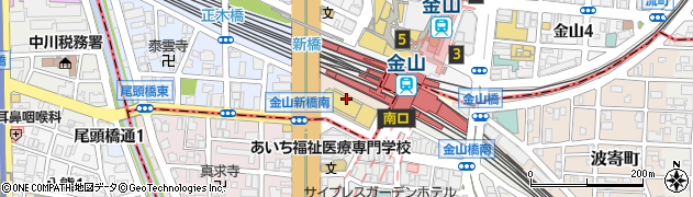 愛知県名古屋市中区金山町周辺の地図