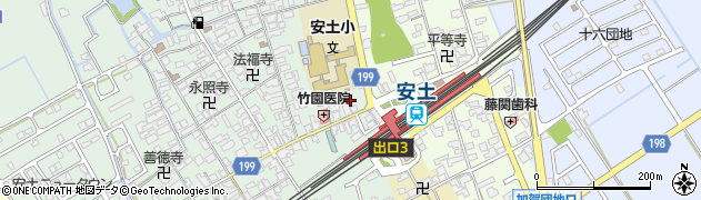 滋賀県近江八幡市安土町常楽寺424周辺の地図