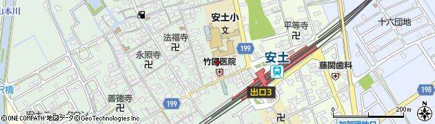滋賀県近江八幡市安土町常楽寺584周辺の地図