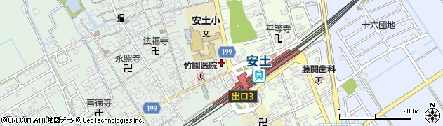 滋賀県近江八幡市安土町常楽寺423周辺の地図
