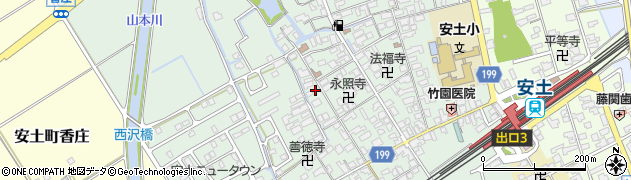 滋賀県近江八幡市安土町常楽寺797周辺の地図