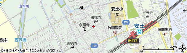 滋賀県近江八幡市安土町常楽寺640周辺の地図