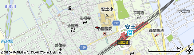 滋賀県近江八幡市安土町常楽寺571周辺の地図