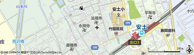 滋賀県近江八幡市安土町常楽寺627周辺の地図