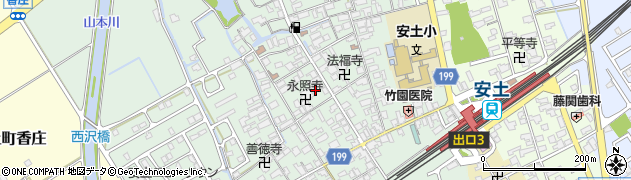 滋賀県近江八幡市安土町常楽寺818周辺の地図