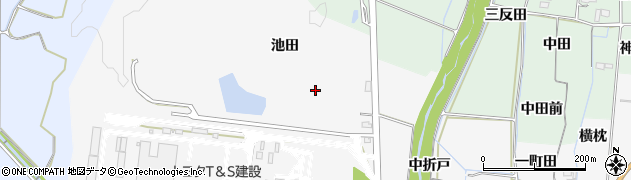 愛知県豊田市亀首町池田周辺の地図