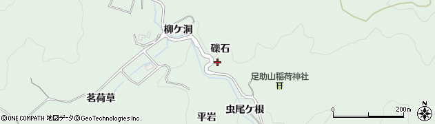 愛知県豊田市足助町（礫石）周辺の地図
