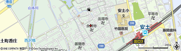 滋賀県近江八幡市安土町常楽寺813周辺の地図