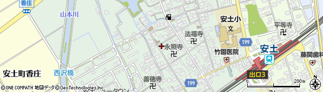 滋賀県近江八幡市安土町常楽寺811周辺の地図