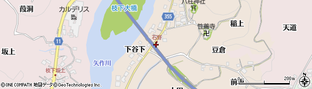 愛知県豊田市石野町下谷下136周辺の地図