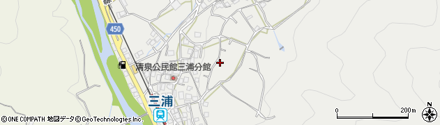 岡山県津山市三浦周辺の地図