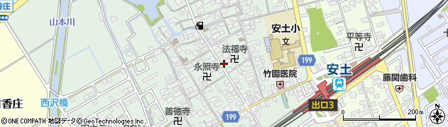 滋賀県近江八幡市安土町常楽寺641周辺の地図