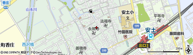 滋賀県近江八幡市安土町常楽寺817周辺の地図