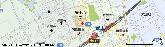 滋賀県近江八幡市安土町常楽寺456周辺の地図