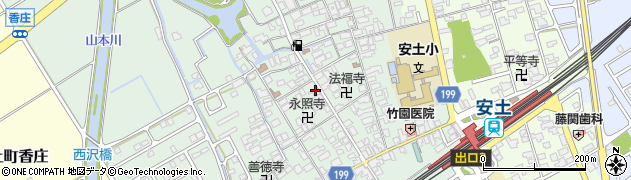 滋賀県近江八幡市安土町常楽寺816周辺の地図