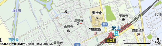 滋賀県近江八幡市安土町常楽寺636周辺の地図