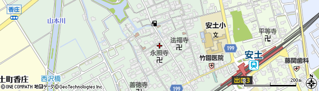 滋賀県近江八幡市安土町常楽寺814周辺の地図