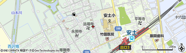 滋賀県近江八幡市安土町常楽寺635周辺の地図