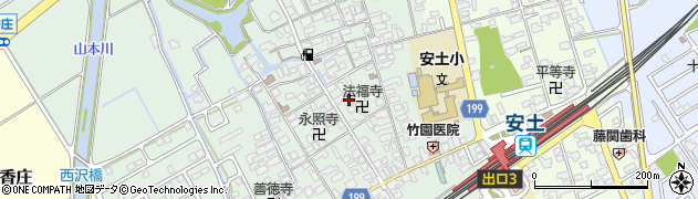 滋賀県近江八幡市安土町常楽寺643周辺の地図
