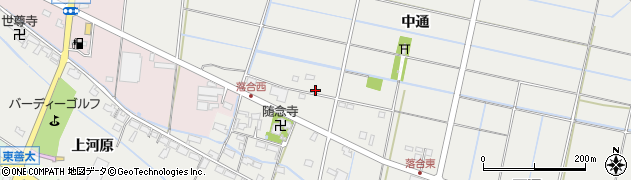 愛知県愛西市落合町周辺の地図