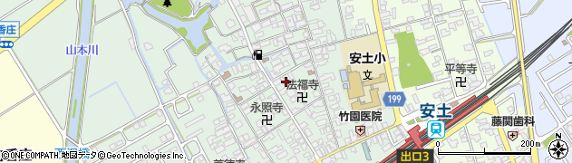 滋賀県近江八幡市安土町常楽寺645周辺の地図
