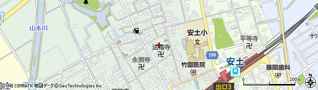 滋賀県近江八幡市安土町常楽寺648周辺の地図