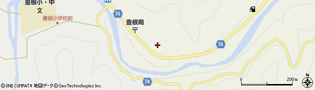 愛知県豊根村（北設楽郡）下黒川（上ノ平）周辺の地図