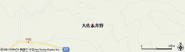 岡山県新見市大佐大井野周辺の地図