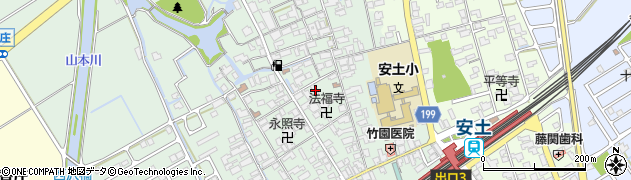 滋賀県近江八幡市安土町常楽寺647周辺の地図