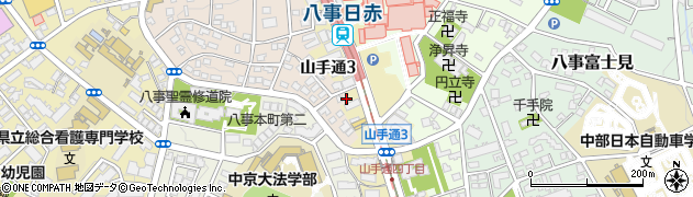 愛知県名古屋市昭和区山里町157周辺の地図