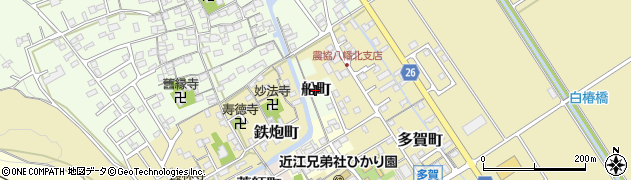 滋賀県近江八幡市船町周辺の地図