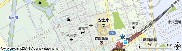 滋賀県近江八幡市安土町常楽寺551周辺の地図