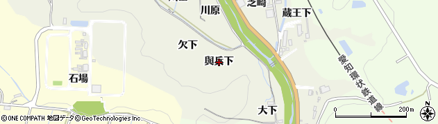 愛知県豊田市篠原町（與兵下）周辺の地図