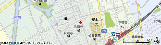 滋賀県近江八幡市安土町常楽寺653周辺の地図