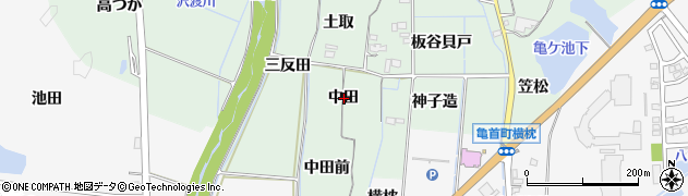 愛知県豊田市舞木町中田周辺の地図