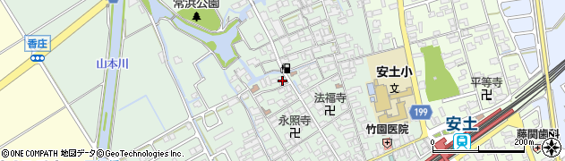 滋賀県近江八幡市安土町常楽寺783周辺の地図