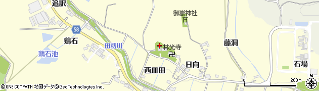 愛知県豊田市田籾町松ケ入周辺の地図