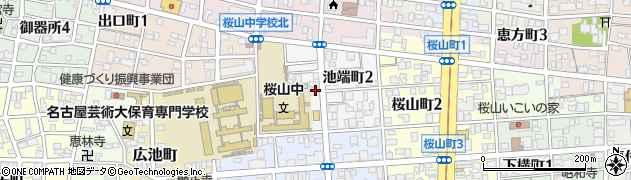 愛知県名古屋市昭和区池端町周辺の地図