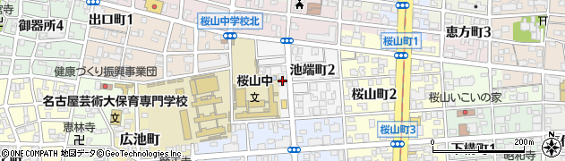 愛知県名古屋市昭和区池端町周辺の地図