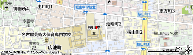 愛知県名古屋市昭和区池端町1丁目周辺の地図