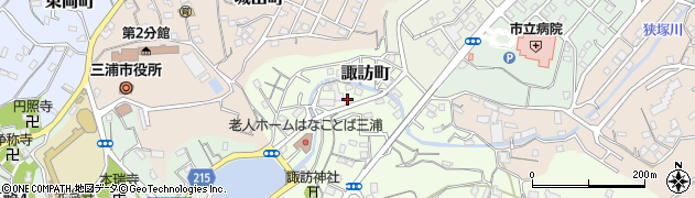 神奈川県三浦市諏訪町4周辺の地図