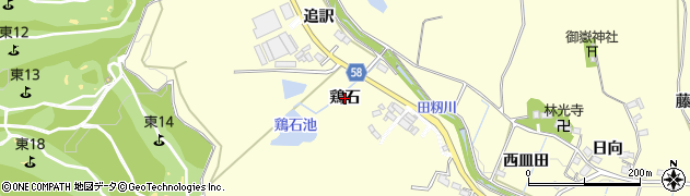 愛知県豊田市田籾町（鶏石）周辺の地図