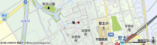 滋賀県近江八幡市安土町常楽寺766周辺の地図